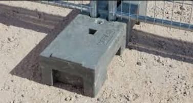  Bauzaun Beton- oder Recyclingfuß 